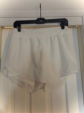 Gym Girl Sporty White Athletic Skort Shorts - Size Large